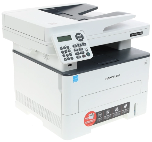 МФУ Pantum M7200FDN (A4, ч/б, 33 стр/мин, факс, ADF, дуплекс, USB, LAN) белый