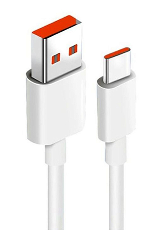 Кабель USB-A < - > USB-C, 1.0м, Xiaomi 6A Cable White