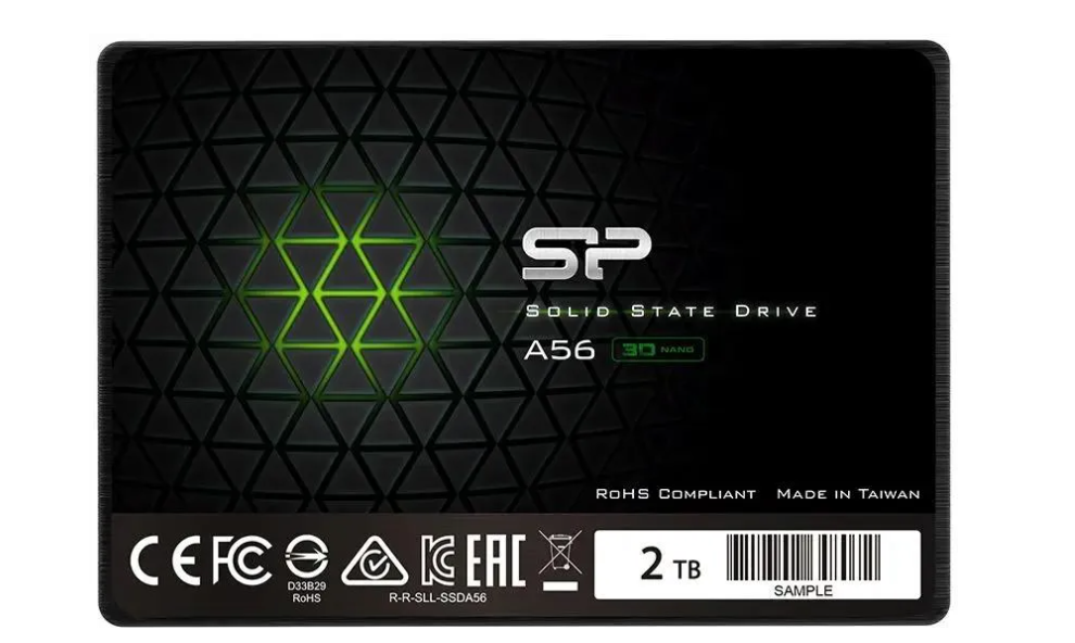 Накопитель SSD SATA 2Tb Silicon Power Ace A56 (TLC, 500/450 Мбайт/сек)
