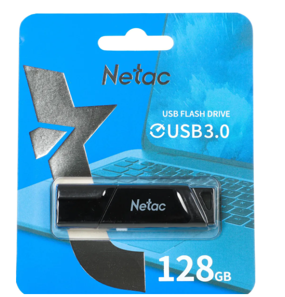 Флешка 128Gb Netac U336S USB3.0 пластиковая с защитой от записи