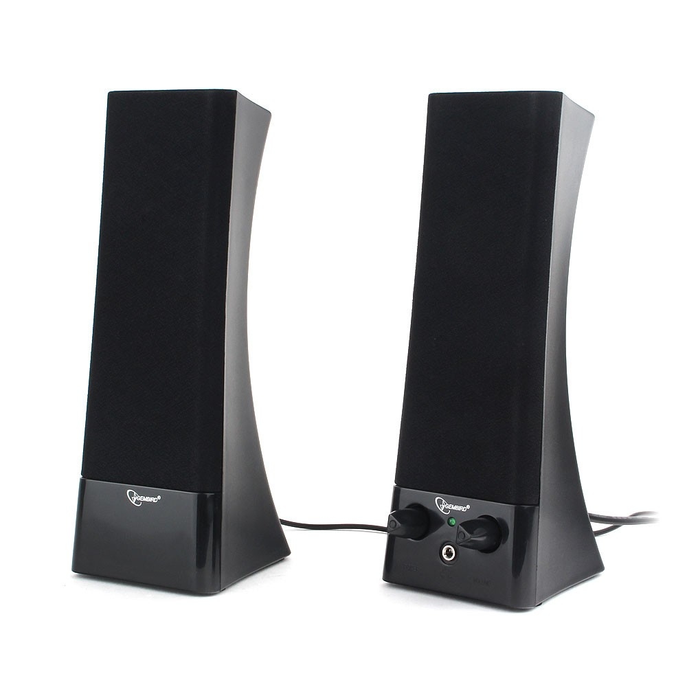 Акустическая система Gembird SPK-500 (6Вт, регулятор громкости, питание от сети) Black