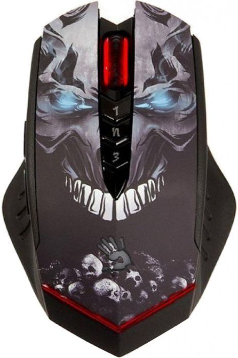 Мышь беспроводная A4Tech Bloody R80 Plus Skull 4000dpi черный