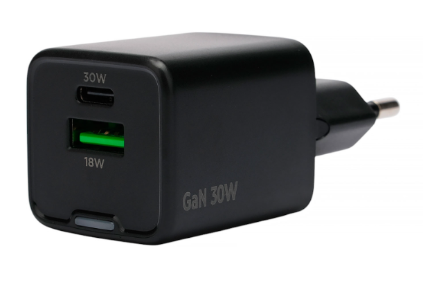 Сетевое зарядное устройство Cablexpert MP3A-PC 30W USB-C USB-A черный