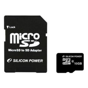 Карта памяти microSD 16Gb Silicon Power microSDHC CLASS 10 + адаптер