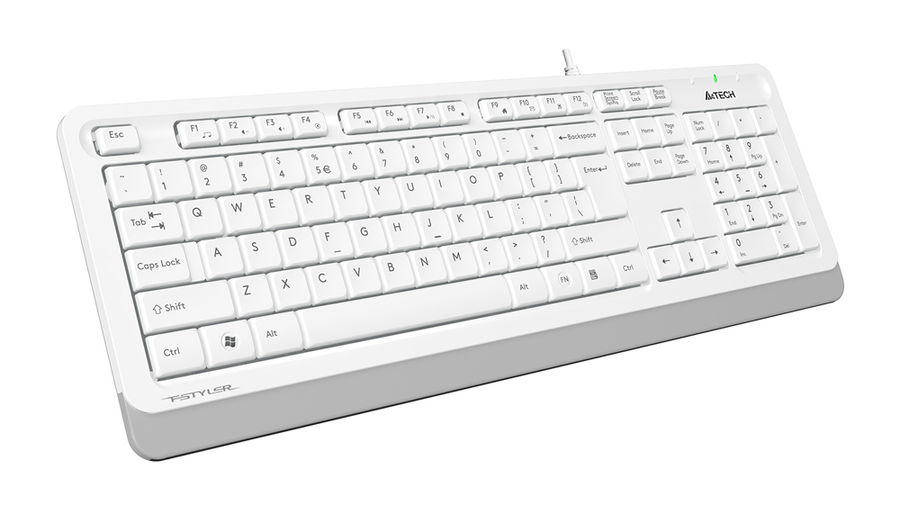 Клавиатура проводная A4Tech Fstyler FK10 белый/серый
