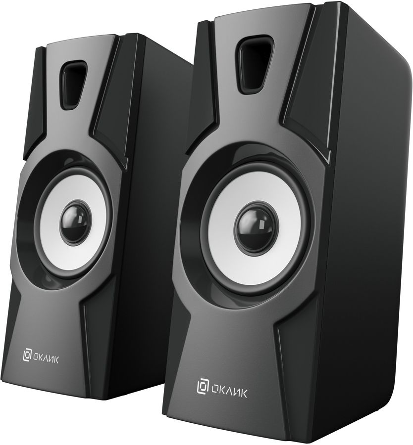 Акустическая система OKLICK OK-119 (2x2W, питание от USB) черный