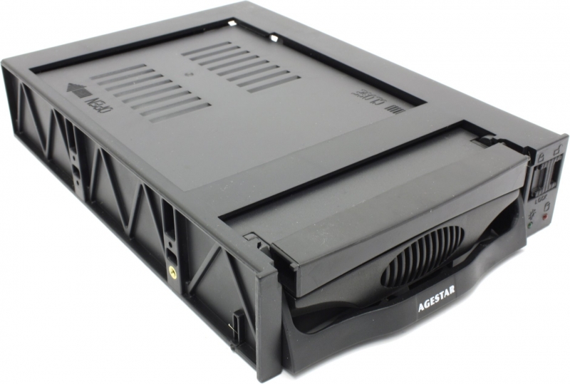 Мобильное шасси SATA 5.25" AgeStar SR3P-SW-1F (1*SATA 3.5", 1*вентилятор) Black (черный)