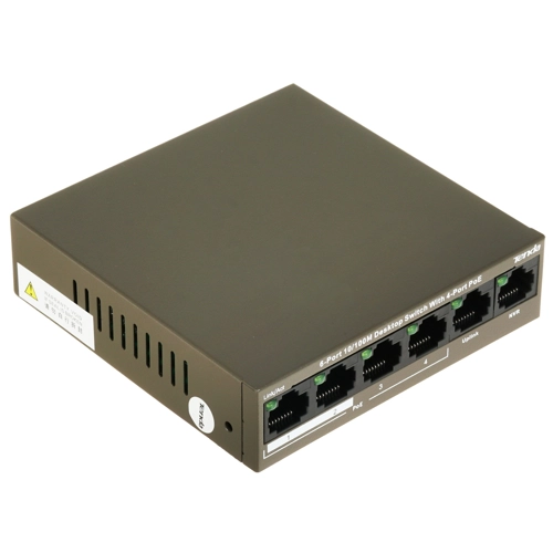 Коммутатор 6 port Tenda TEF1106P-4-63W 100 Мбит/с 4*PoE