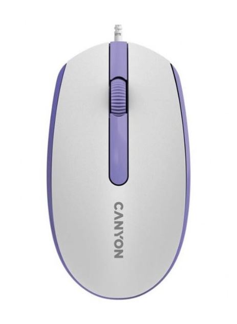 Мышь проводная Canyon CNE-CMS10 White-Lavender