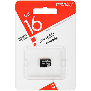 Карта памяти microSD 16Gb SmartBuy Class 10