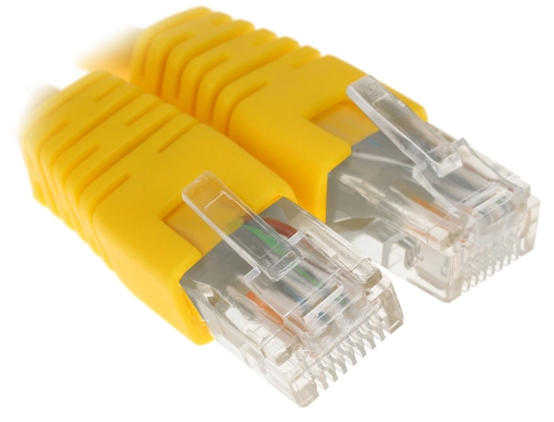 Кабель патч-корд Patch cord кат.6  0.25м, жёлтый