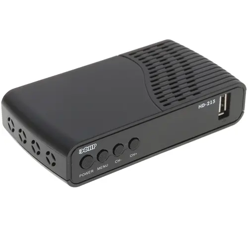 Тюнер TV Сигнал Эфир HD-215 DVB-T2, DVB-C, черный