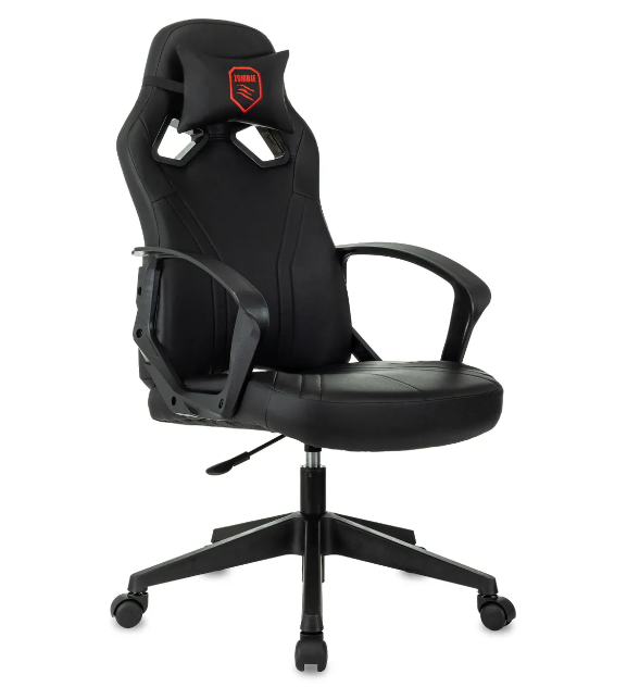 Кресло Zombie 50 (эко.кожа, без мех. качания, крест. пластик, до 120 кг) Черный