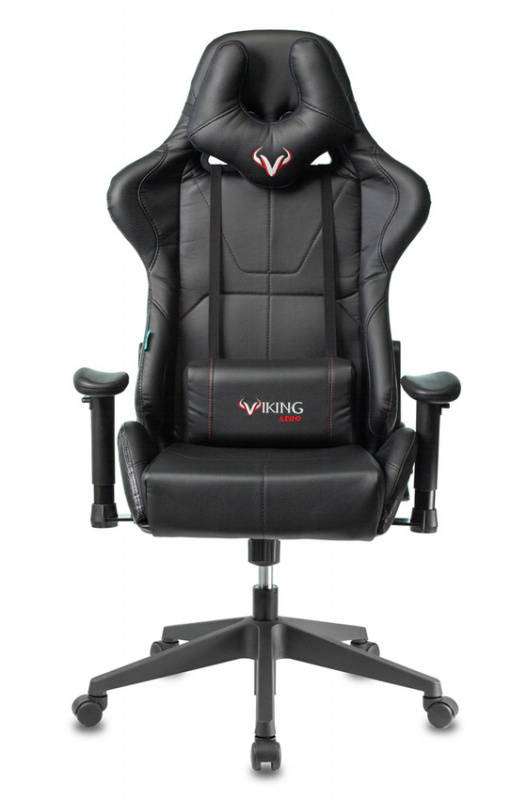 Кресло Zombie VIKING 5 AERO (эко.кожа, мех. качания, крест. пластик, до 120 кг) Черный
