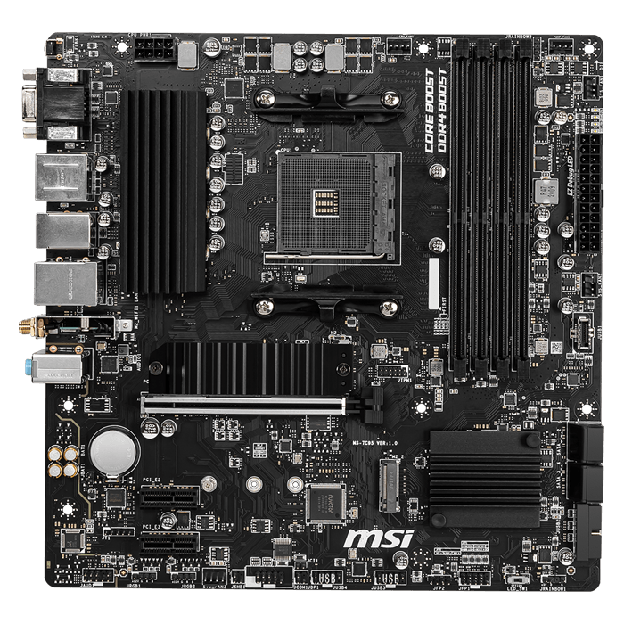 Материнская плата Socket AM4 MSI B550M PRO-VDH WIFI (B550) 4*DDR4 PCI-Ex16 PCI-Ex1 HDMI DP VGA mATX