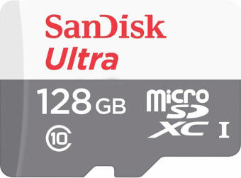 Карта памяти microSD 128Gb SanDisk Ultra Class 10 UHS-I без SD адаптера (SDSQUNR-128G-GN3MN)