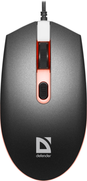Мышь проводная Defender Dot MB-986 7цветов 4D 1000-1600dpi Black