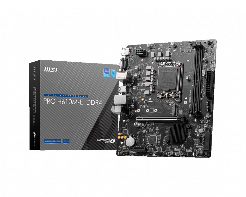 Материнская плата Socket-1700 MSI PRO H610M-E DDR4 (H610) 2xDDR4 VGA HDMI mATX