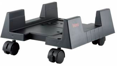 Подставка под системный блок пластмассовая, на колесиках BURO BU-CS3BL черная