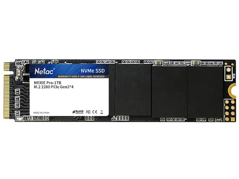 Накопитель SSD M.2 1Tb Netac N930E Pro (PCI-E 3.0 x4, 2080/1700 Мбайт/сек)