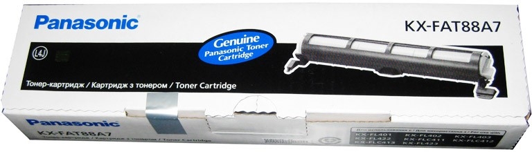 Картридж лазерный Panasonic KX-FAT88A для KX-FL401/402/403/KX-FLC411/412/413/423, черный