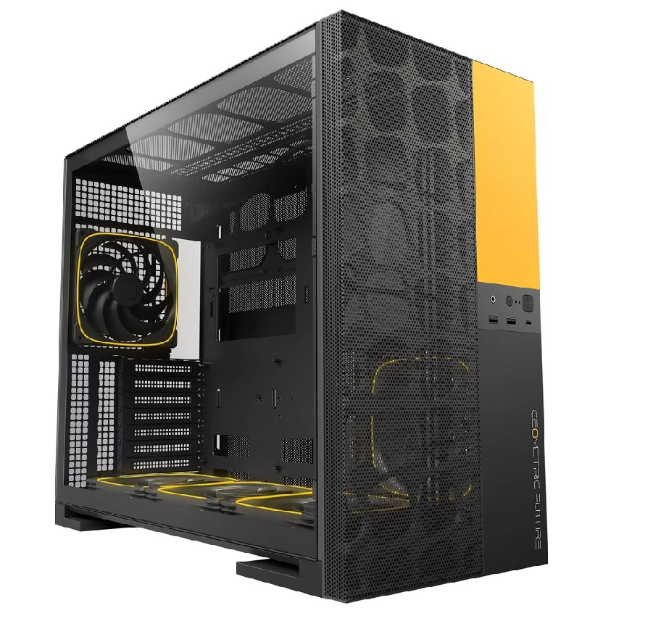Корпус Geometric Future Model 5 Vent ARGB ATX чёрный/Yellow