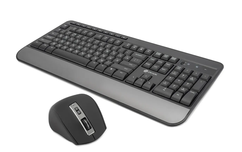 Комплект беспроводной (клавиатура+мышь) Оклик S290W Multimedia черный