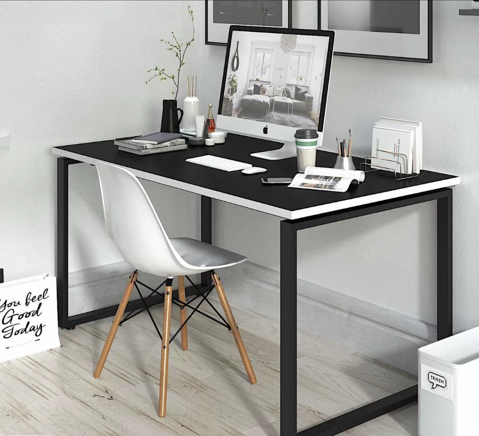 Стол компьютерный MaDXRacer KING LK15 "1520х820х750" черный, белая кромка