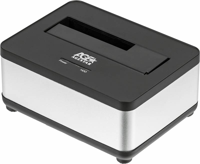 Док-станция AgeStar 3UBT7 (2.5"/3.5" HDD, блок питания) серебристый