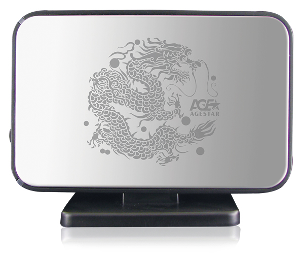 Внешний контейнер USB3.0 -> SATA 3.5", AgeStar 3UB3A8, алюминий, чёрный