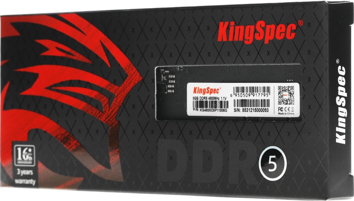Модуль памяти DDR5 .8Gb 4800MHz Kingspec CL40