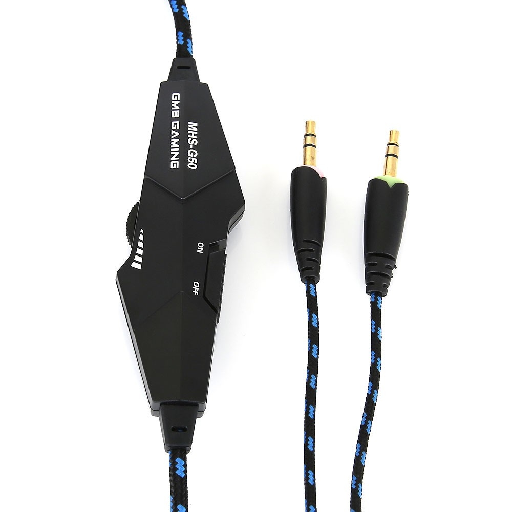 Наушники проводные Gembird MHS-G55 Gaming (мониторные, 20 - 20 000 Гц, 96 дБ) black-blue