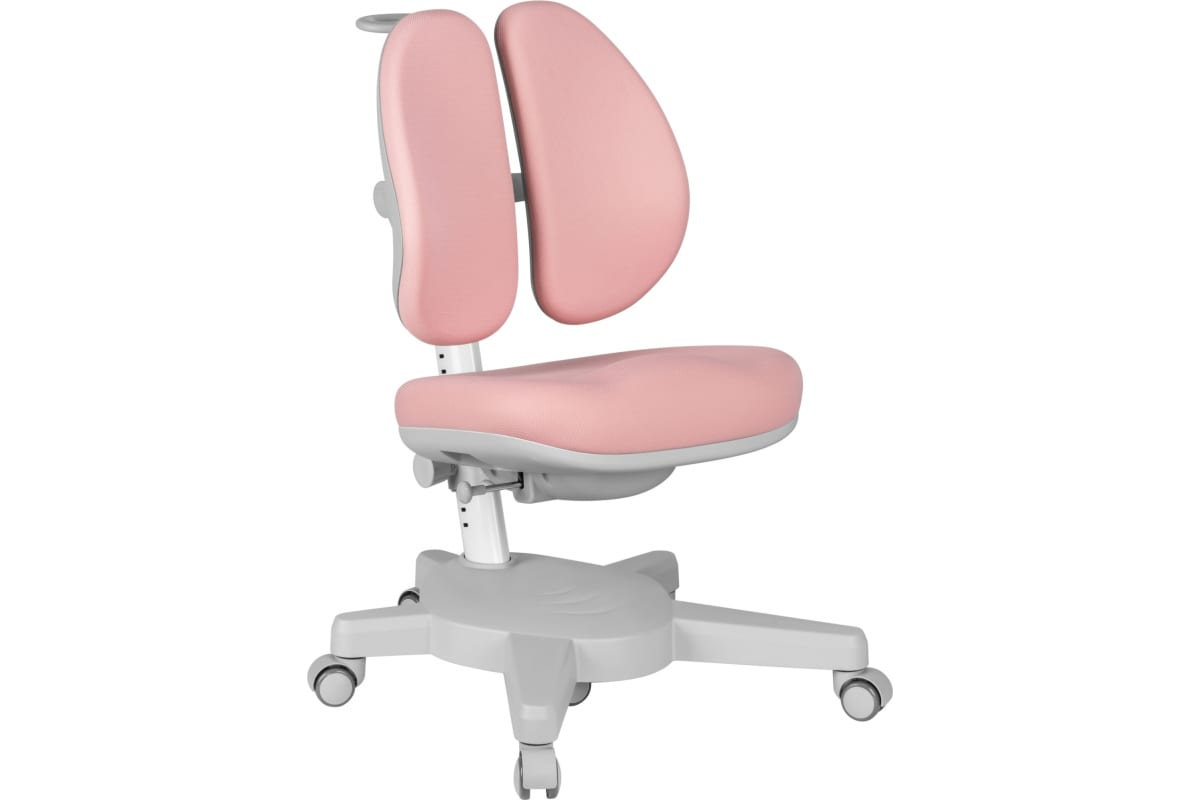 Кресло Cactus CS-CHR-3604PK (эргономичное, детское, серая пластиковая крестовина) розовый