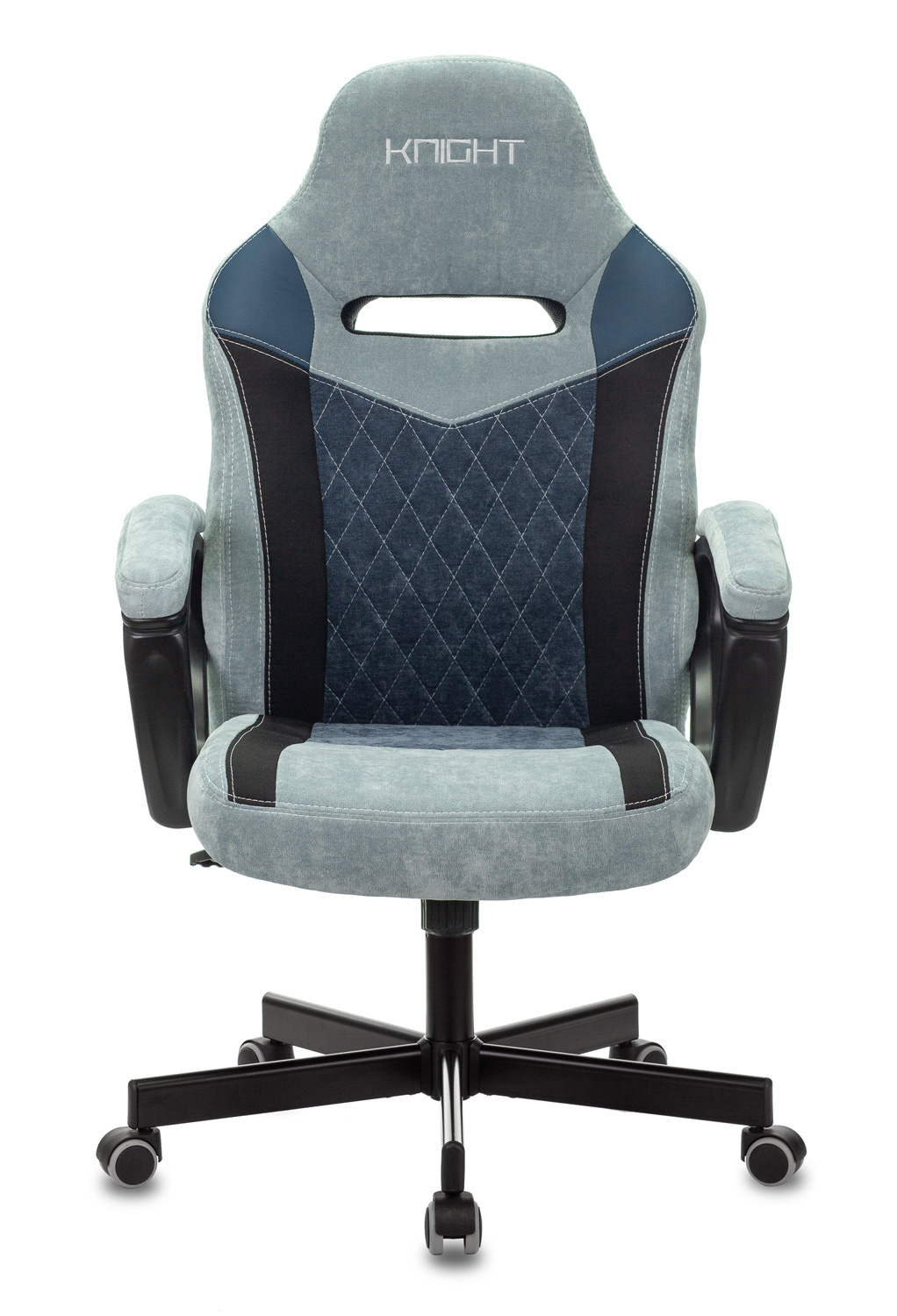 Кресло Zombie VIKING 6 KNIGHT Fabric (ткань, мех. качания, крест. металл, до 120 кг) Синий