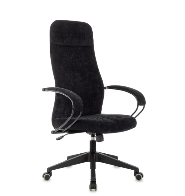 Кресло Бюрократ CH-610 Fabric (ткань, мех. качания, крест. пластик, до 120 кг) Черный
