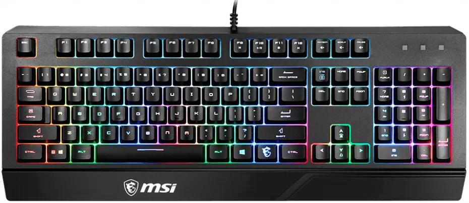 Клавиатура проводная MSI Vigor GK20 RGB Led черный