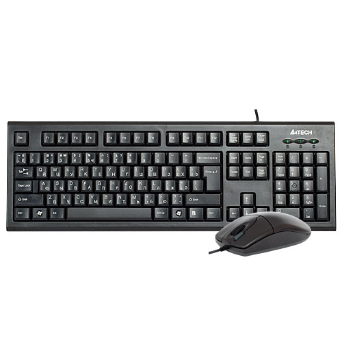 Комплект проводной (клавиатура+мышь) A4Tech KR-8520D черный