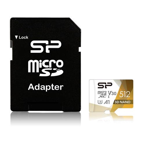 Карта памяти microSD 512Gb Silicon Power microSDXC Superior A1 Class 10 UHS-I U3 Colorful + адаптер SD