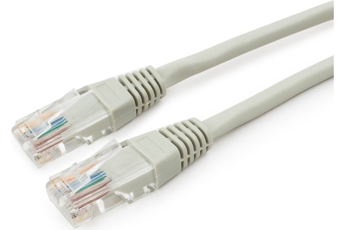Кабель патч-корд .Patch cord кат.5e  5.0м, Cablexpert, LSZH, многожильный, серый