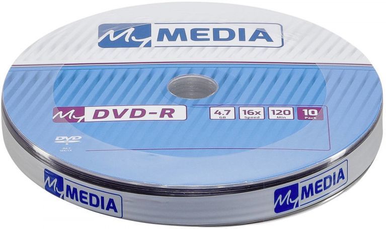 Диск DVD-R 4,7Gb MyMedia 4.7Gb 16x Pack wrap (10шт)
