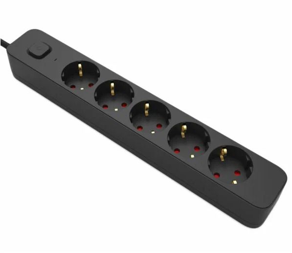 Сетевой фильтр Гарнизон EPS-5-B-2 10А 5 розеток 2.0м черный