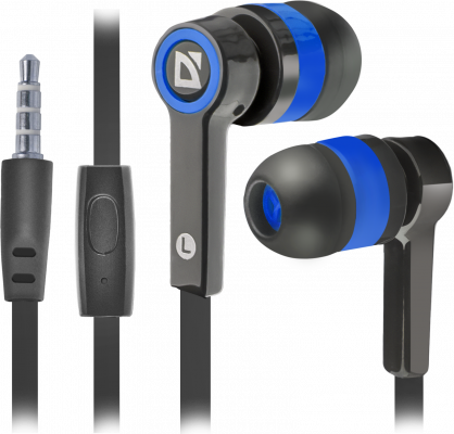 Наушники проводные Defender Pulse 420, черно-синие