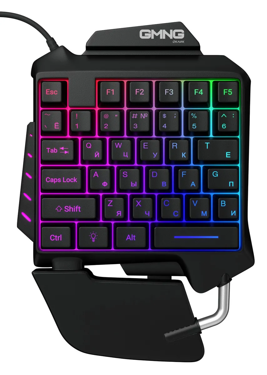 Клавиатура проводная Oklick GMNG 703GK 35-Keys Rainbow Led Black