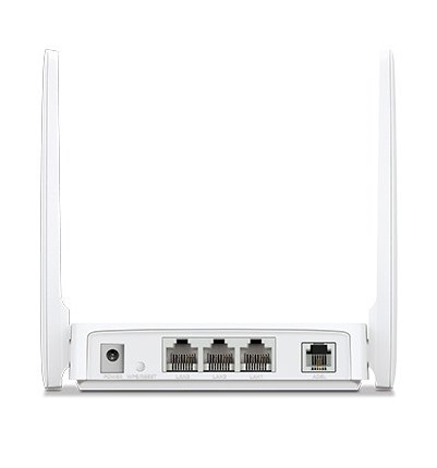 Wi-Fi роутер Mercusys MW300D N300, 2.4 ГГц, 100 Мбит/с, ADSL2+, белый