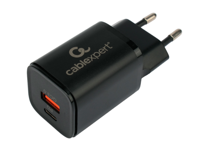 Сетевое зарядное устройство Cablexpert MP3A-PC-43 30W QC3.0/PD USB Type-C черный
