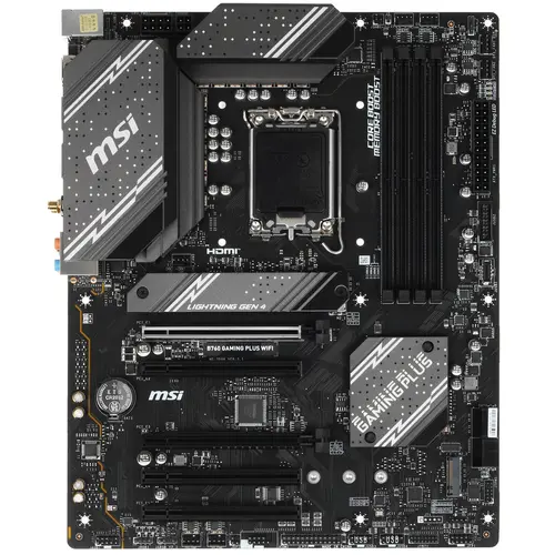 Материнская плата Socket-1700 MSI B760 GAMING PLUS WIFI (B760) 4*DDR5 HDMI DP ATX