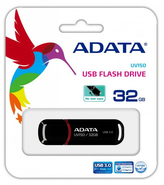 Флешка 32Gb ADATA [UV150] USB3.0 black