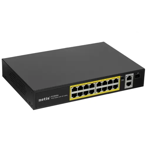 Коммутатор 18 port NETIS P116GH 100 Мбит/с 16*PoE черный
