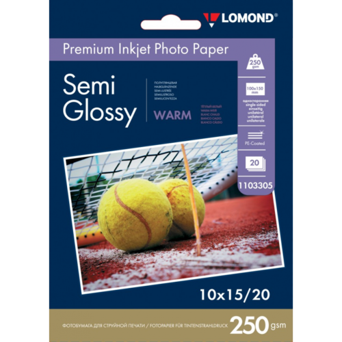 Бумага Lomond [10x15см] полуглянцевая, 250гр/м2, 20л