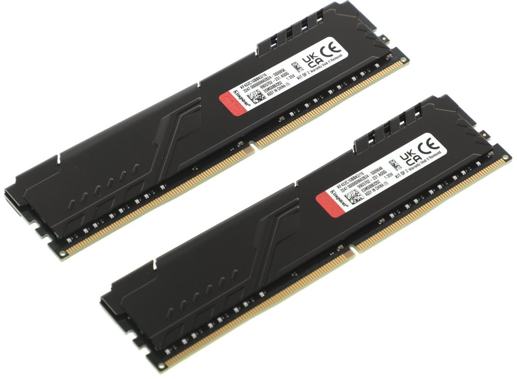 Модуль памяти DDR4 16Gb PC4-25600 3200MHz Kingston Fury Beast Black RGB (Kit of 2)